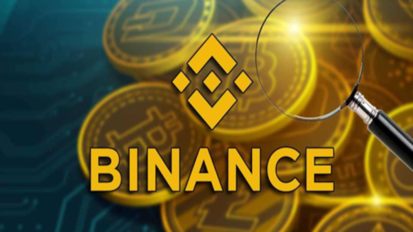 Binance's financial services license - Image of Binance text in front of bitcoin