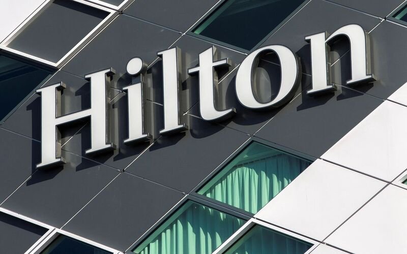 The logo of an Hilton hotel is seen at Schiphol airport near the city of Amsterdam, the Netherlands March 16, 2016. REUTERS/Yves Herman