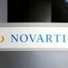 The logo of Swiss drugmaker Novartis is pictured at the French company's headquarters in Rueil-Malmaison near Paris, France, April 22, 2020. REUTERS/Charles Platiau/File Photo