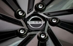 The brand logo of Nissan Motor Corp.