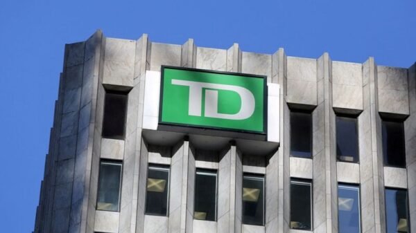 The Toronto Dominion (TD) bank logo is seen on a building in Toronto, Ontario