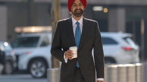 World Bank President Ajay Banga arrives for his first day of work at World Bank headquarters in Washington, U.S. June 2, 2023. REUTERS/Jonathan Ernst