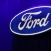 The Ford logo is seen at the North American International Auto Show in Detroit, Michigan, U.S., January 15, 2019. REUTERS/Brendan McDermid/File Photo