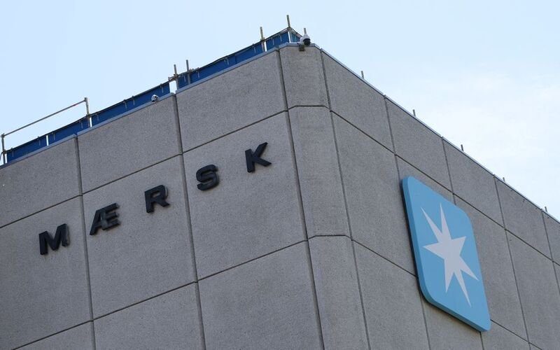 FILE PHOTO-Signage is seen at the Maersk offices in Copenhagen, Denmark, July 30, 2022. REUTERS/Andrew Kelly/File Photo