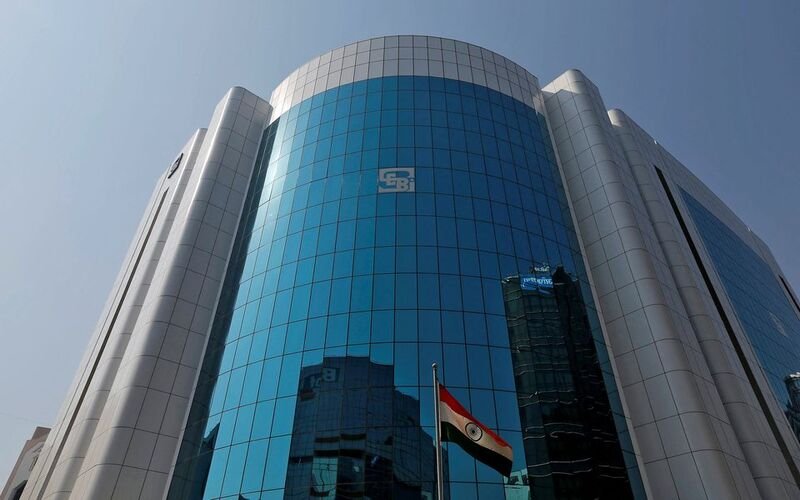 The logo of the Securities and Exchange Board of India (SEBI) is seen on the facade of its headquarters building in Mumbai, India March 1, 2017. REUTERS/Shailesh Andrade/File Photo