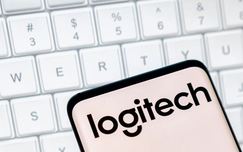 Logitech logo and stock graph are seen in this illustration taken, May 1, 2022. REUTERS/Dado Ruvic/Illustration