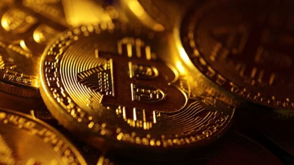 Physical representations of the bitcoin cryptocurrency are seen in this illustration taken October 24, 2023. REUTERS/Dado Ruvic/Illustration