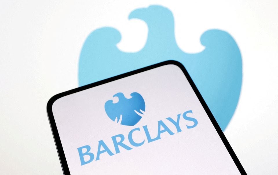 Barclays Bank logo is seen in this illustration taken March 12, 2023. REUTERS/Dado Ruvic/Illustration/File Photo