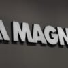 Magna logo is during Munich Auto Show, IAA Mobility 2021 in Munich, Germany, September 8, 2021. REUTERS/Wolfgang Rattay