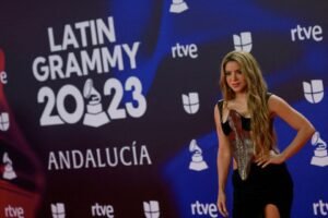 Shakira poses on the red carpet during the 24th Annual Latin Grammy Awards show in Seville, Spain, November 16, 2023. REUTERS/Marcelo del Pozo/File Photo