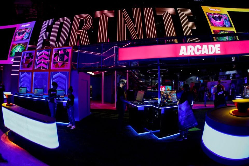 Epic Games booth for the game Fortnite is shown at E3, the annual video games expo revealing the latest in gaming software and hardware in Los Angeles, California, U.S., June 12, 2019. REUTERS/Mike Blake