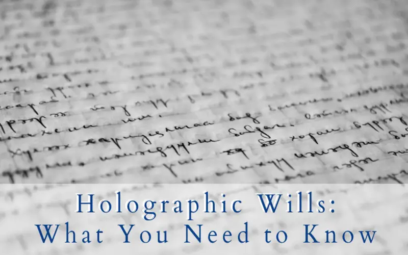 File Photo: Holographic Wills: Definition and State Requirements