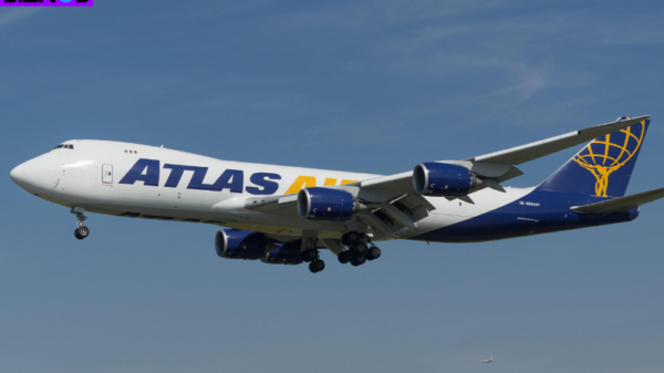 Atlas Air Boeing 747 freight jet emergency lands after engine fire